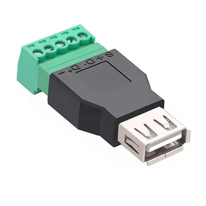 Connecteur USB 2.0 de type avec borne à vis à 5 broches