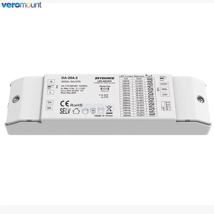 Pilote de LED Skydance DA-12A 12W DALI Intensité Variable Gradation PWM Éclairage Intelligent Pour Maison Bureau Occasions Spéciales