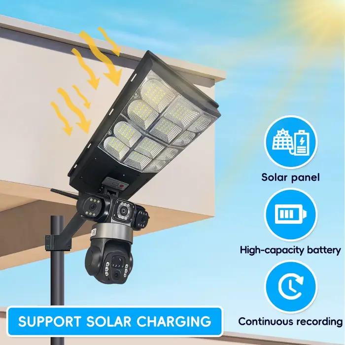 Caméra solaire 4G 15MP avec zoom 10x et suivi humanoïde pour surveillance extérieure et sécurité résidentielle occasionnelle