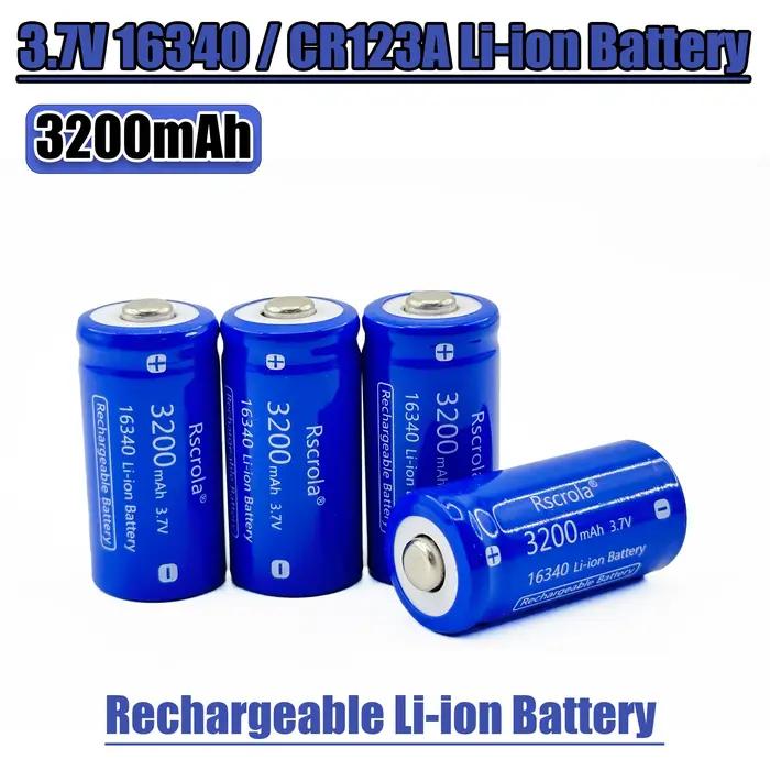 Batterie rechargeable Li-ion CR123A RCR 123 ICR 16340 3200mAh pour caméras de sécurité Arlo L70 batterie photo lithium 3V 37V sécurité domestique durable