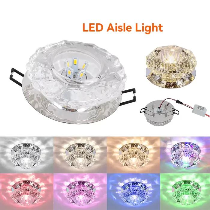 Allée encastré LED plafonnier salon cristal couloir allée lumières LED plafonniers Luces avant techo