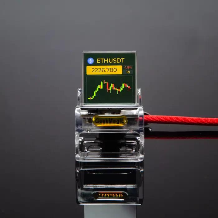 HelloCubic – Station d'horloge WiFi 3D en cristal, prévisions météorologiques fraîches, prisme Trans