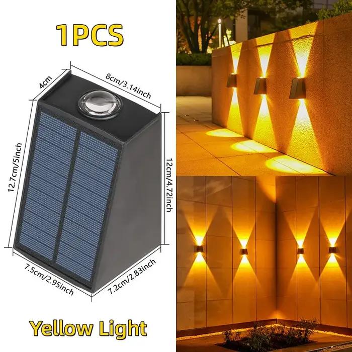 2 LED lampe murale solaire étanche extérieure