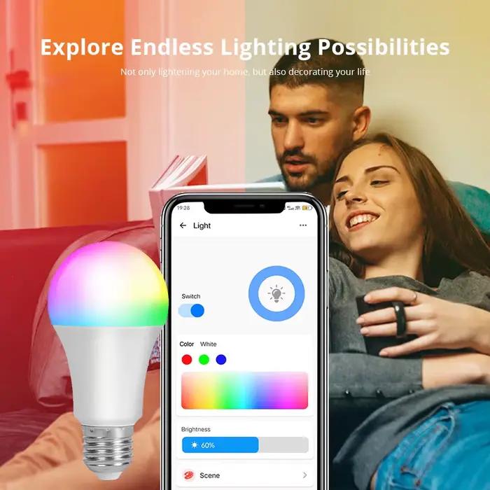 EWelink ampoule intelligente E27 WiFi lampe à bricoler soi-même à intensité variable lumière LED 100-240V APP contrôle prise en charge Alexa Google Home Alice Smartthings