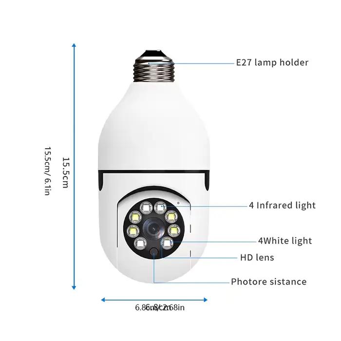 Caméra ampoule 360° ° Caméra IP pivotante 1080p