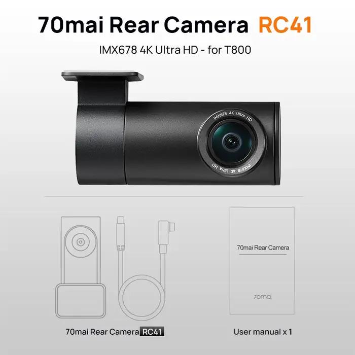 Caméra arrière 70mai 1920x1080P HDR RC06 pour stationnement sûr et confortable véhicules compatibles A800 A800S A500S A810 A510 A200 occasions spéciales