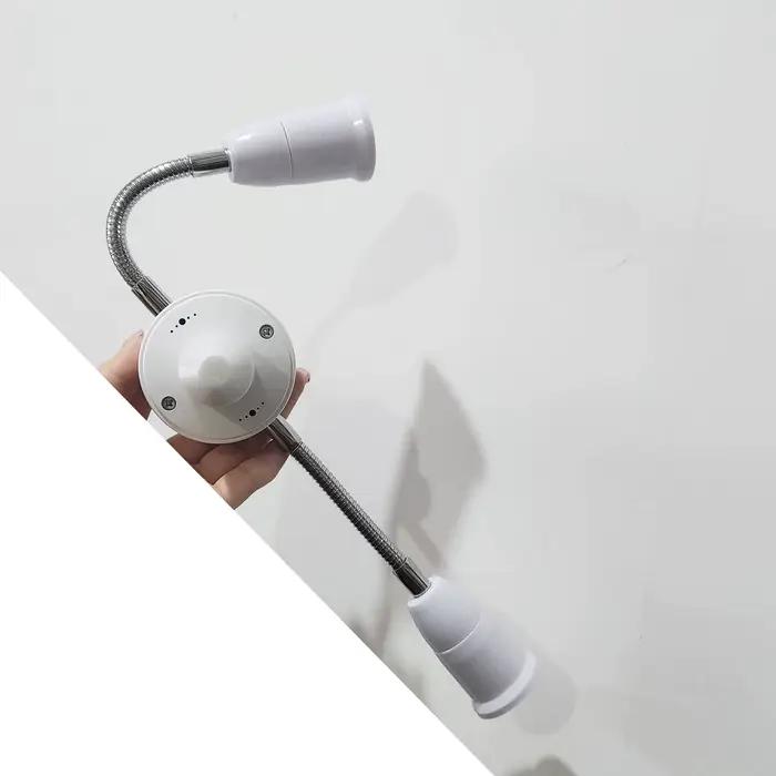 E27 multi tête tube flexible LED tête de lampe de conversion universelle double tête lampe étendue t