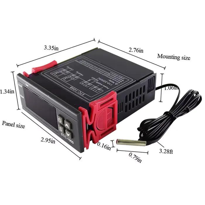 Contrôleur de Température et Humidité STC-1000 STC-3028 pour Maison et Jardinage Numérique Intégré Plastique 1m Câble Double Fenêtre Affichage