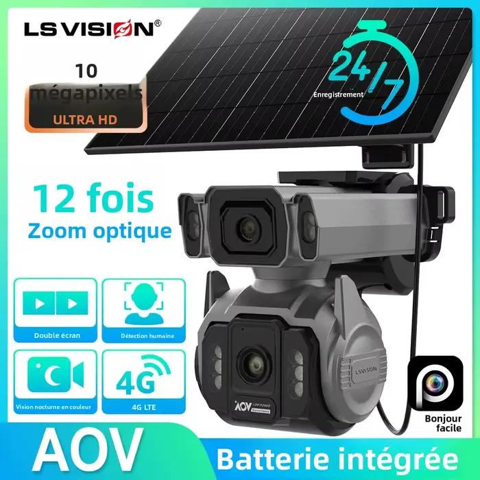 Caméra de surveillance extérieure LS VISION AOV AI avec suivi