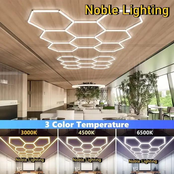 Plafonnier Led hexagonal en nid d'abeille 5000K