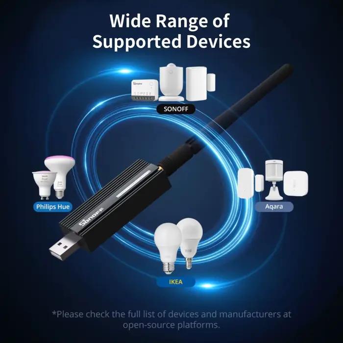 Dongle USB Zigbee 3.0 Universel SONOFF pour Controle de Maison Intelligente Passerelle Zigbee pour Home Assistant Occasions Spéciales