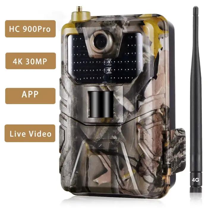 Caméra de chasse Suntek HC900PRO 4K 30MP 4G Cloud avec contrôle par application et vidéo en direct pour observation et surveillance de la nature