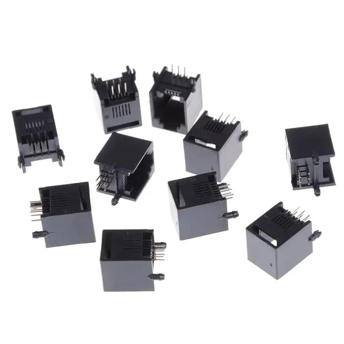Lot de 10 prises de téléphone RJ12 RJ11, 6 broches, femelle en cristal 6p6c