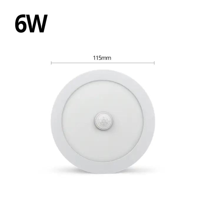 PIR Détecteur de Mouvement LED Plafonnier 6W 12W 18W Coque Aluminium Lampe Intérieure Sécurité Économie d'Energie Entrée Escalier Balcon Occasions Spéciales