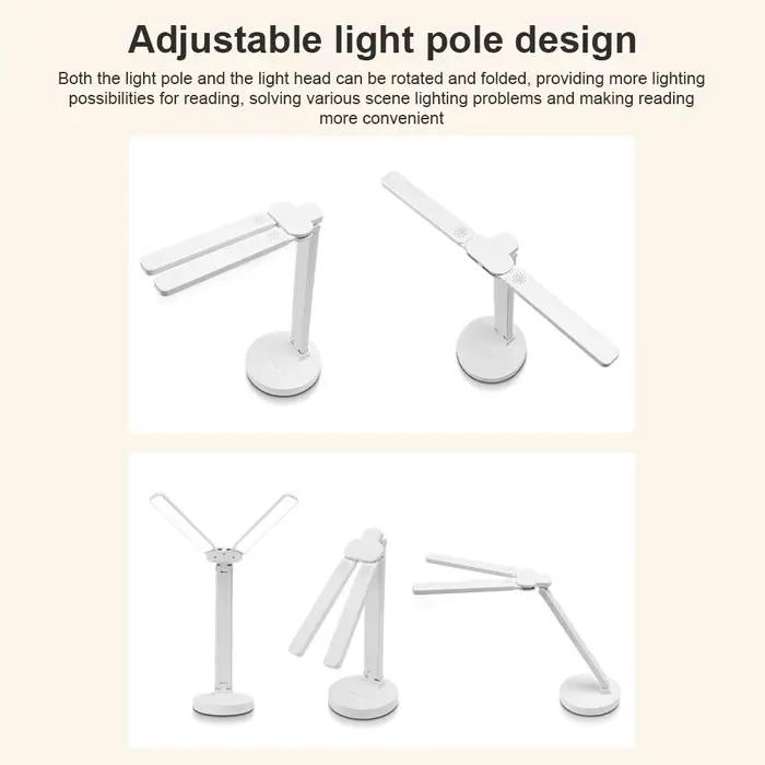 Lampe de bureau LED 3 niveaux Dimmable tactile veilleuse USB Rechargeable Protection des yeux lampe