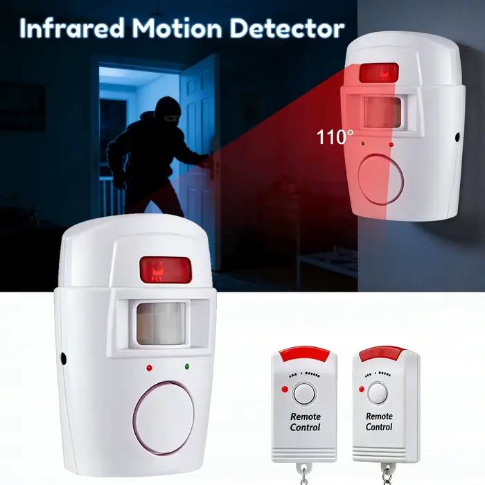 Alarme sans fil à détecteur de mouvement 105 dB pour maison et garage protection sécurité intérieure extérieure avec télécommande