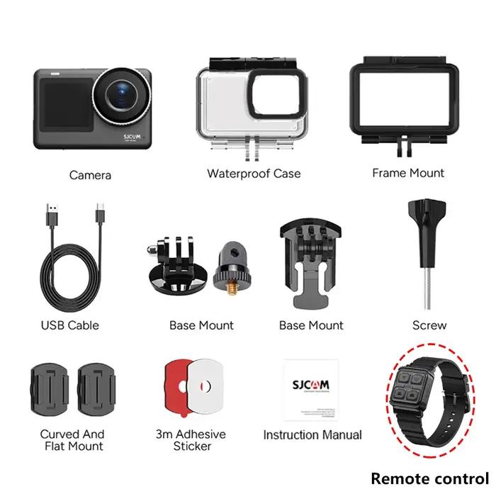Caméra d'action SJCAM UHD 4K Wifi avec écran tactile de 2