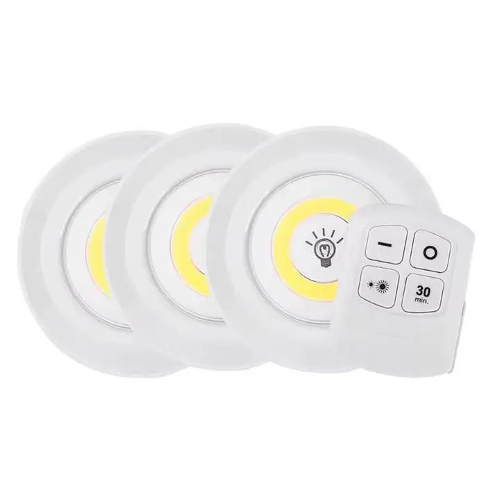 Super lumineux Cob sous armoire lumière LED 5W télécommande sans fil réglable garde-robe lampe de nu