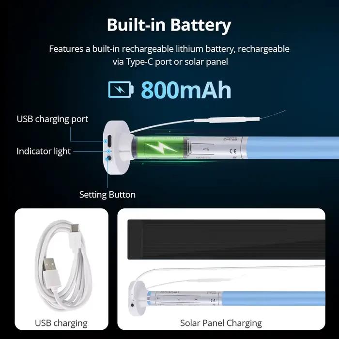 Zemismart Zigbee moteur de stores roulants électriques pour 17 25 28mm Tube alimenté par batterie