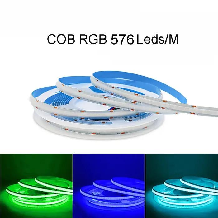 CCT RGB RGBW RGBCCT COB LED bande haute densité Flex FCOB LED