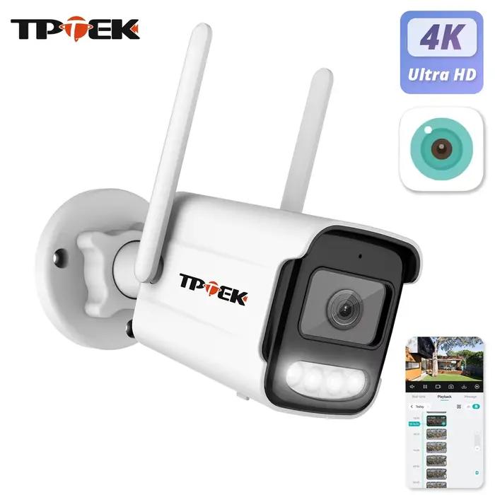 8MP 4K caméra IP Wifi sans fil 5MP AI humain détecter iCSee CCTV balle Surveillance extérieure Protection de sécurité
