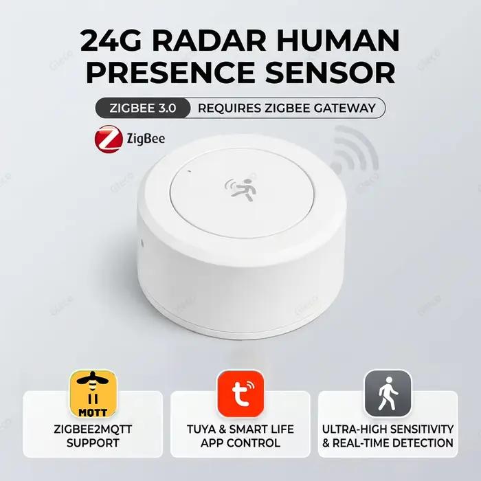 Capteur de présence radar Zigbee 24G Mmwave