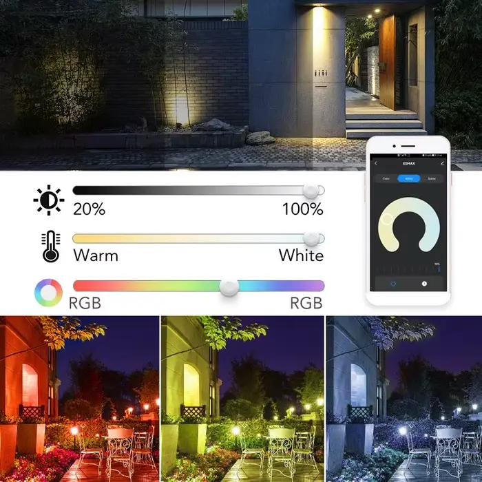TUYA RGB Projecteur Smart APP Contrôle Vocal RGBCW CCT 3000-6500K 30W 50W 100W 220V AC Pour Garden P