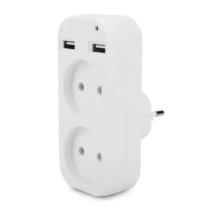 Adaptateur d'extension Standard allemand vers prises électriques ue, avec interrupteur marche/arrêt,