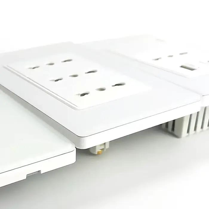  Prise murale ModernSeries avec USB-C PD 3.0 - Design Schuko Italie/Chile et panneau en verre trempé anti-empreintes