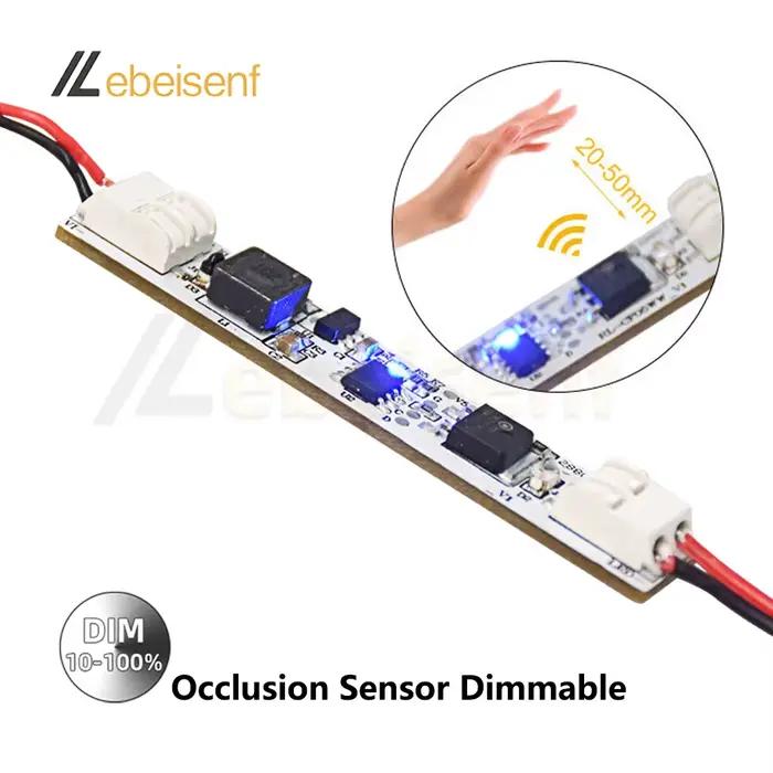LED onde interrupteur à main variateur sans soudure DC 12V 24V 6A 1CH Module de contrôleur couleur u