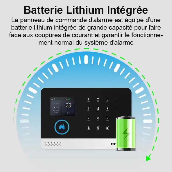 PGST kit sécurité alarme anti intrusion WiFi 4G 2G GSM Works with Tuya Smart Life système sans fil connecté pour maison commerce surveillance mobile installation rapide protection 24h sur 24