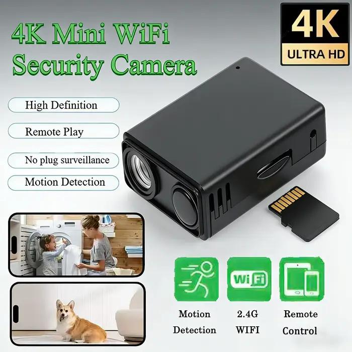 Mini caméra de sécurité sans fil BMAD 1080P Full HD pour surveillance intérieure et extérieure avec détection de mouvement et vision nocturne en couleur pour la sécurité de la maison