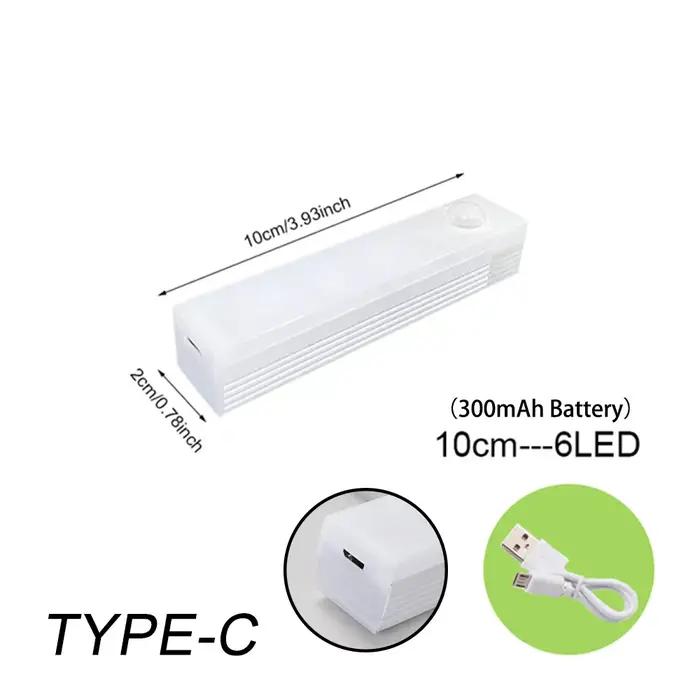 Veilleuse LED sans fil rechargeable avec détecteur de mouvement strip longueur 50cm pour urgence sécurité maison couloir escalier armoire occasionnels
