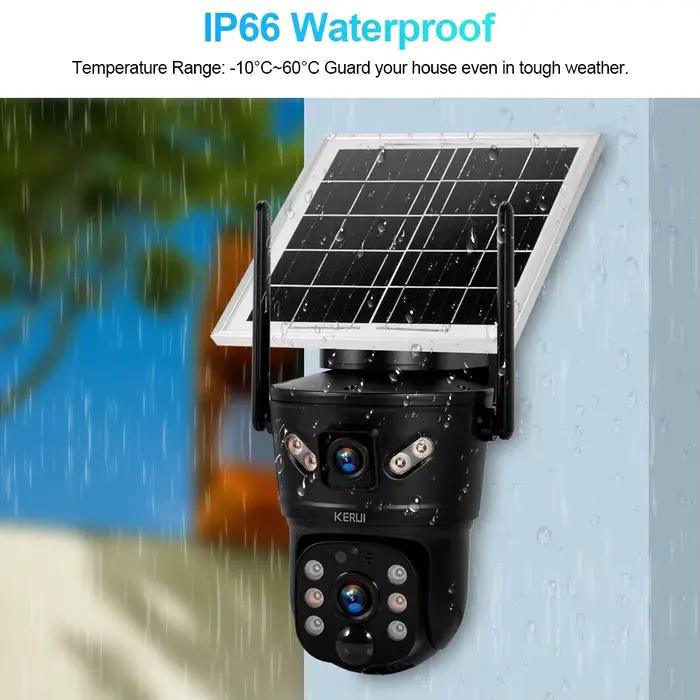 KERUI Imperméable en plein air 6MP 4G SIM WIFI caméra solaire