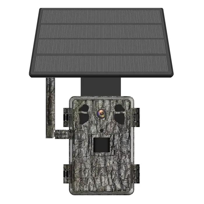Caméra de surveillance LCLCTEK 4G S06 H6 avec zoom 4x, vision nocturne couleur, batterie rechargeable, résistance aux intempéries, compatible avec les systèmes mobiles pour surveillance extérieure et intérieure