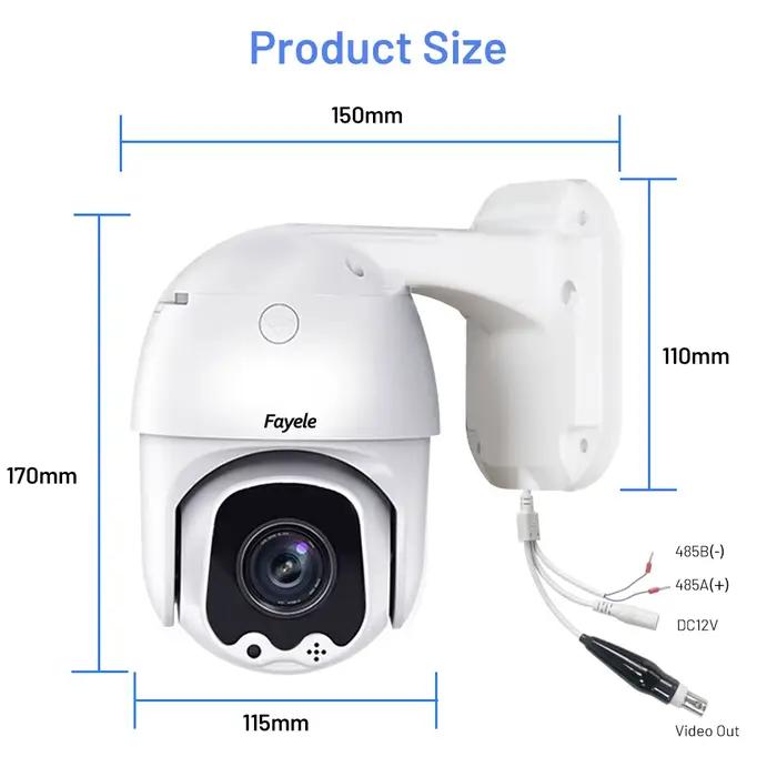 Caméra PTZ AHD 2MP 5MP Fayele Coaxiale UTC RS485 Panoramique Inclinable Zoom 5X Surveillance Intérieure Extérieure Occasions Spéciales