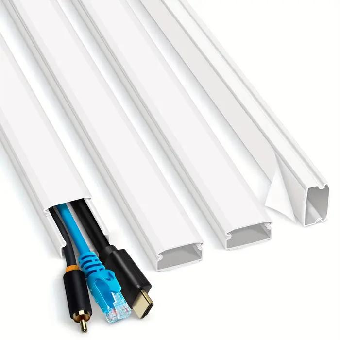 Kit de couvercles de câbles muraux, 4 pièces, 62,8 pouces, blanc, pour télévision