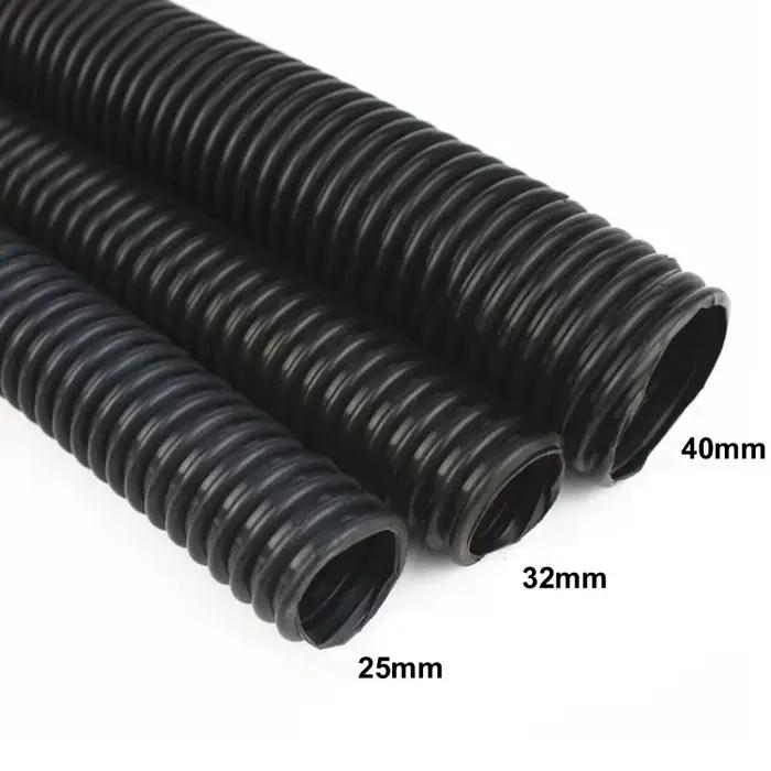 Tuyau fileté pour aspirateurs généraux, intérieur noir 25mm 28mm 32mm 40mm, pailles à soufflet, pièc