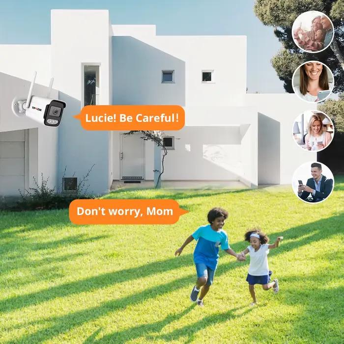 8MP 4K caméra IP Wifi sans fil 5MP AI humain détecter iCSee CCTV balle Surveillance extérieure Protection de sécurité