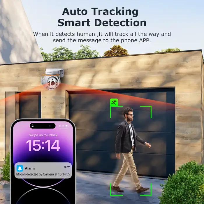 Mini Caméra de permission Extérieure PTZ IP WiFi TUYA