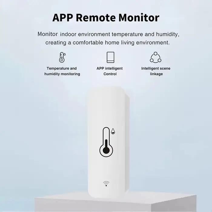 Tuya Zigbee WiFi capteur de température et d'humidité APP moniteur à distance pour maison intelligente var SmartLife fonctionne avec Alexa Google Assistant