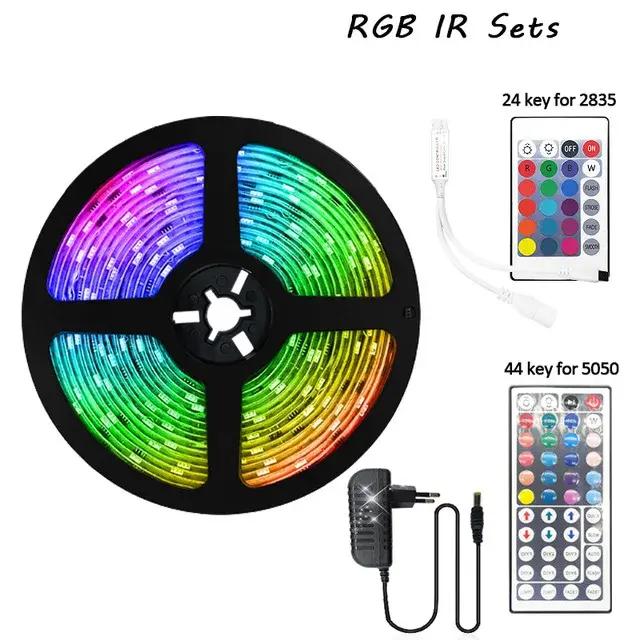 Bande lumineuse LED 12V 5050 2835 RGB auto-adhésive intelligente WiFi Bluetooth pour éclairage intérieur et extérieur résistant à l'eau à offrir pour occasions spéciales