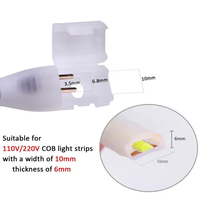 Prise UE pour bande LED COB 220 V