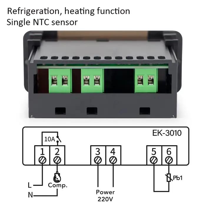 EK-3010/EK-3020/EK-3030 LED Thermostat numérique régulateur de température thermorégulateur réfrigér