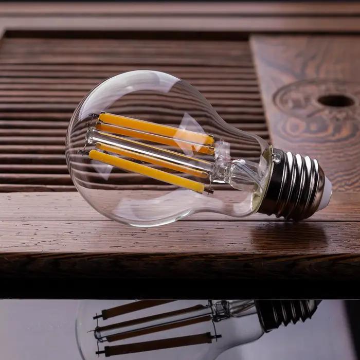 Hcnew A19 E27 Ampoules LED Edison 12W 1521Lumen, lampe à filament à intensité variable, remplacement