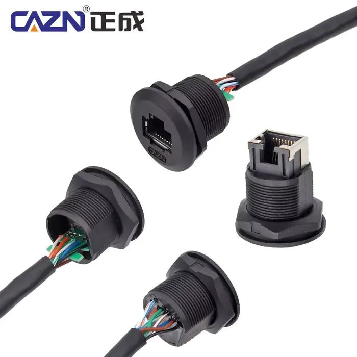 Prise EP RJ45 avant montée avec fil de 0.3M 0.5M 1M pour installation facile et sécurité maximale occasions domestiques et professionnelles