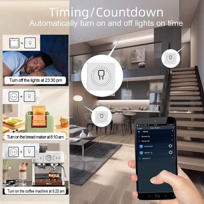 Interrupteur intelligent Tuya Zigbee 1/2/3 voies