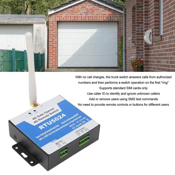 Ouvre-porte RTU5024 4G SMS alarme intelligente ouvre-porte avec reconnaissance d'identification télécommande WiFi vert armée pour maison sécurité confort occasionnels