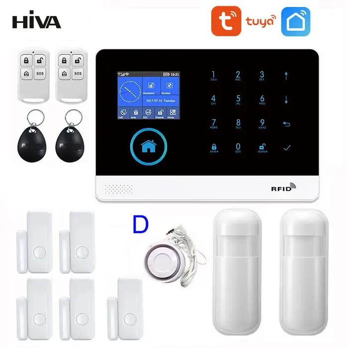 Kit de Système d'Alarme de Sécurité Domestique PG-103 avec Interphone, Télécommande, Détecteurs de Mouvement et Applications iOS Android pour Protection Maison Famille Occasions Spéciales