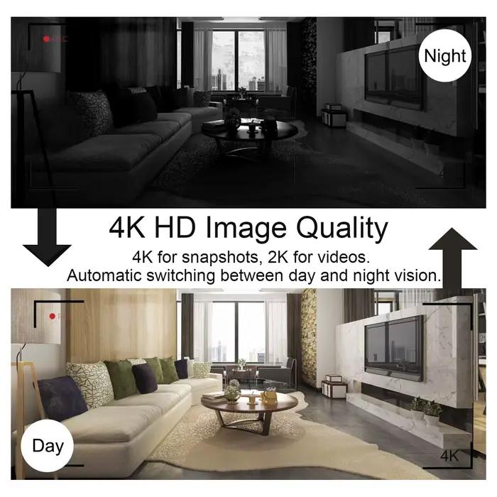 Mini caméra de surveillance WiFi bricolage avec résolution 4K